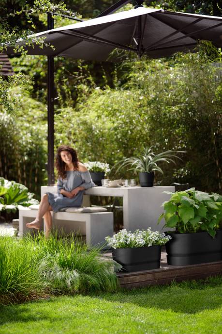 greenville terrase 60cm roues living noir